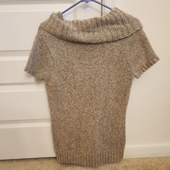 Dress Barn Beige Knit Vest Womens Size Petite Large Turtleneck #V520 - Picture 3 of 5